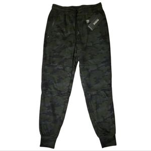 RBX Men's Cozy Comfy Tapperd Jogger Fleece Dark Green Camo Active‎ Pants M